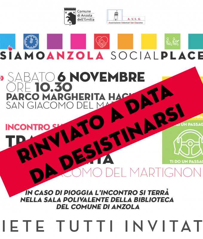 incontro social place rinviato