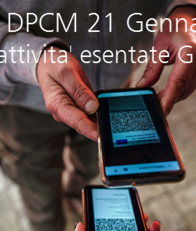 DPCM DEL 21 GENNAIO 2022