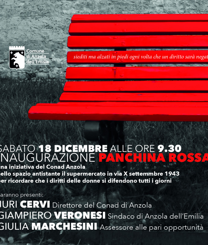 panchina rossa CONAD 2021