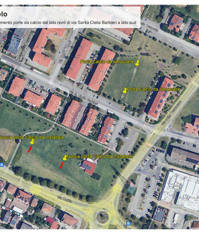 SPOSTAMENTO PORTE DA CALCIO VIA S. C. BARBIERI