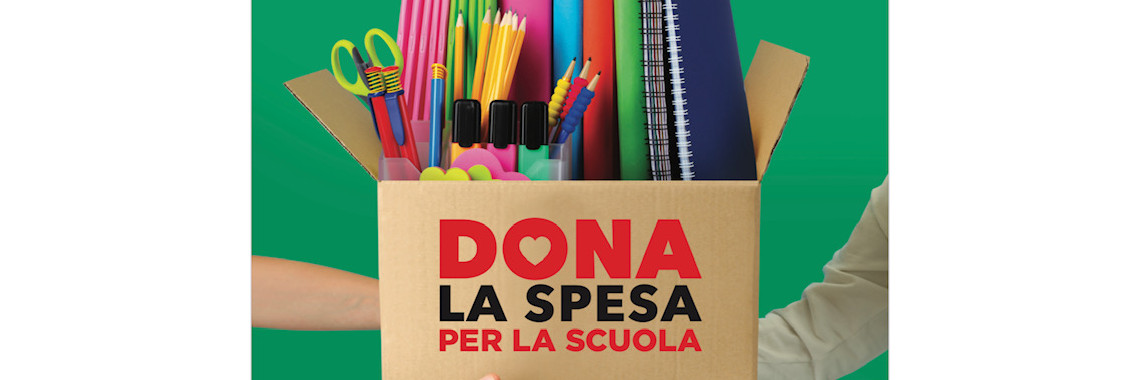 dona la spesa materiale scolastico