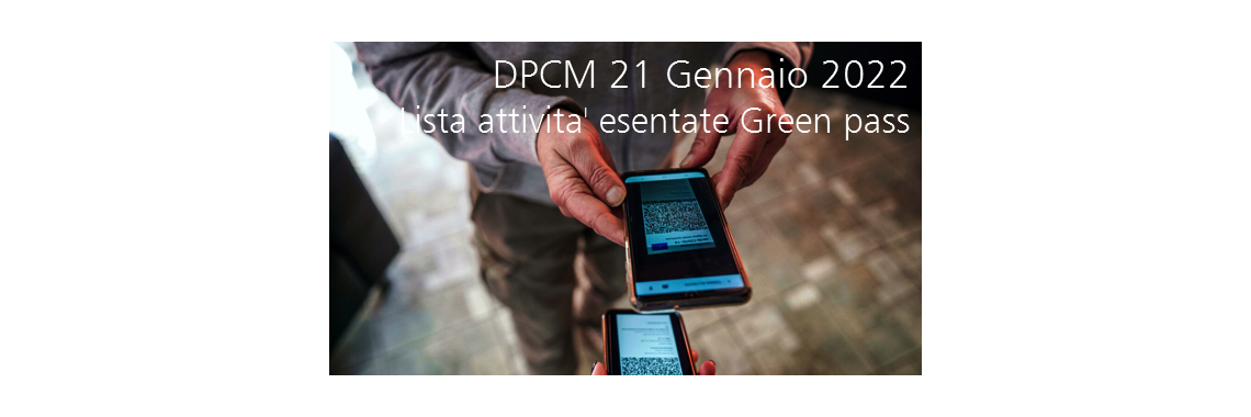 DPCM DEL 21 GENNAIO 2022