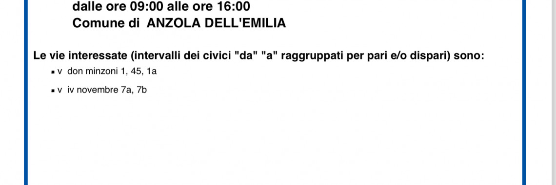 Interruzione elettricità 19 agosto 2024