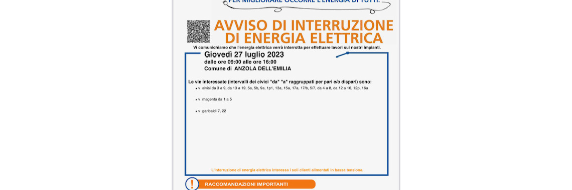 interruzione 27 luglio 2023